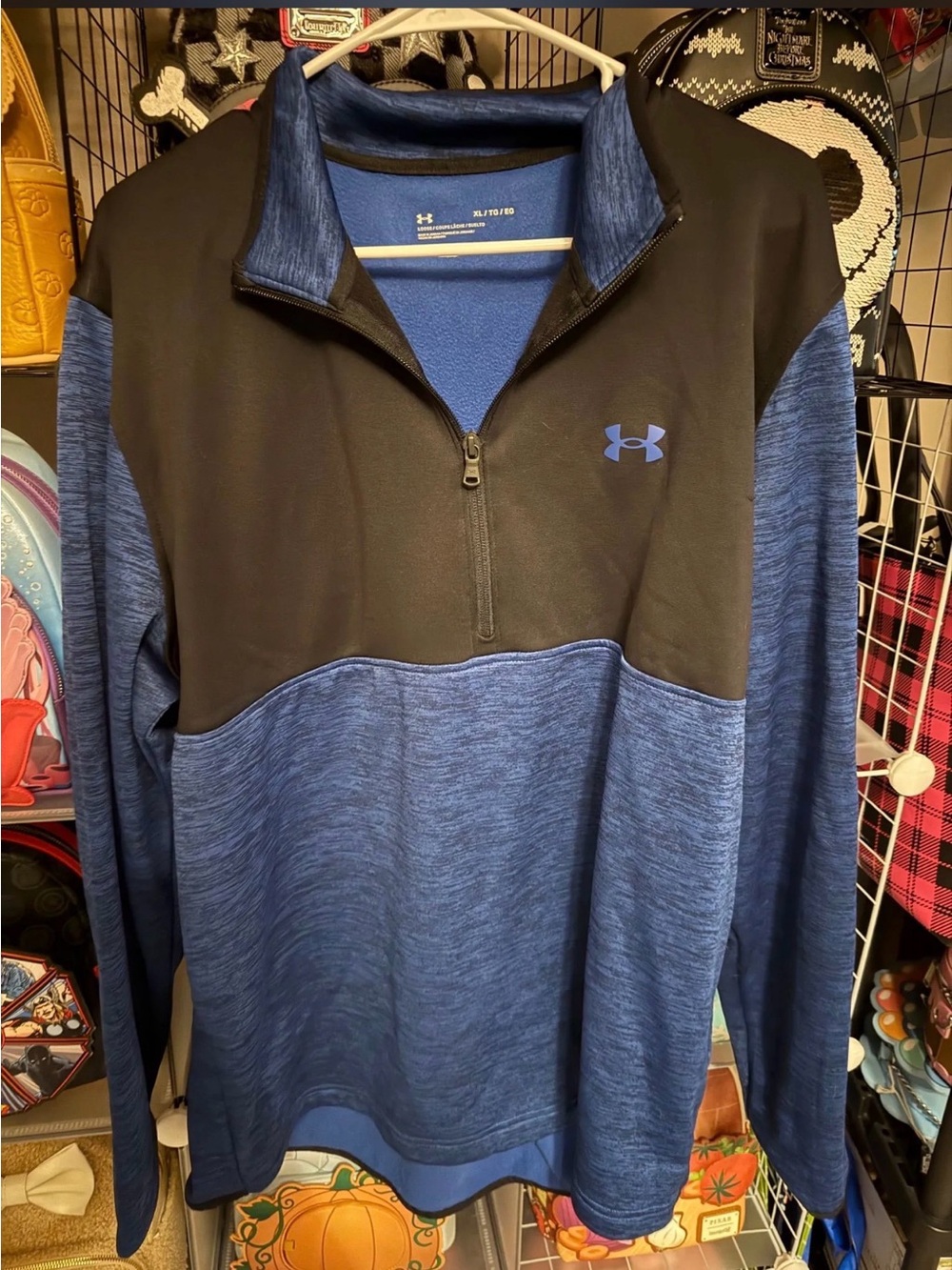 Under Armour Men’s Black & Blue Half-Zip Performance Pullover